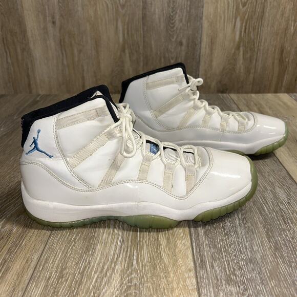 Nike Air Jordan 11 Retro Legend Blue Columbia White 378038-117 Youth US Size 7Y - Picture 1 of 13